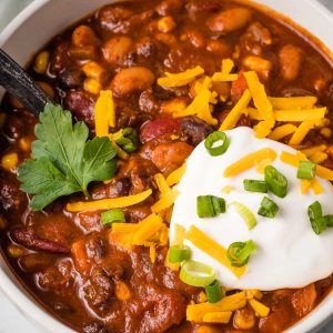 A bowl of chili