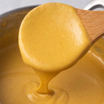 Cheese sauce in a pot